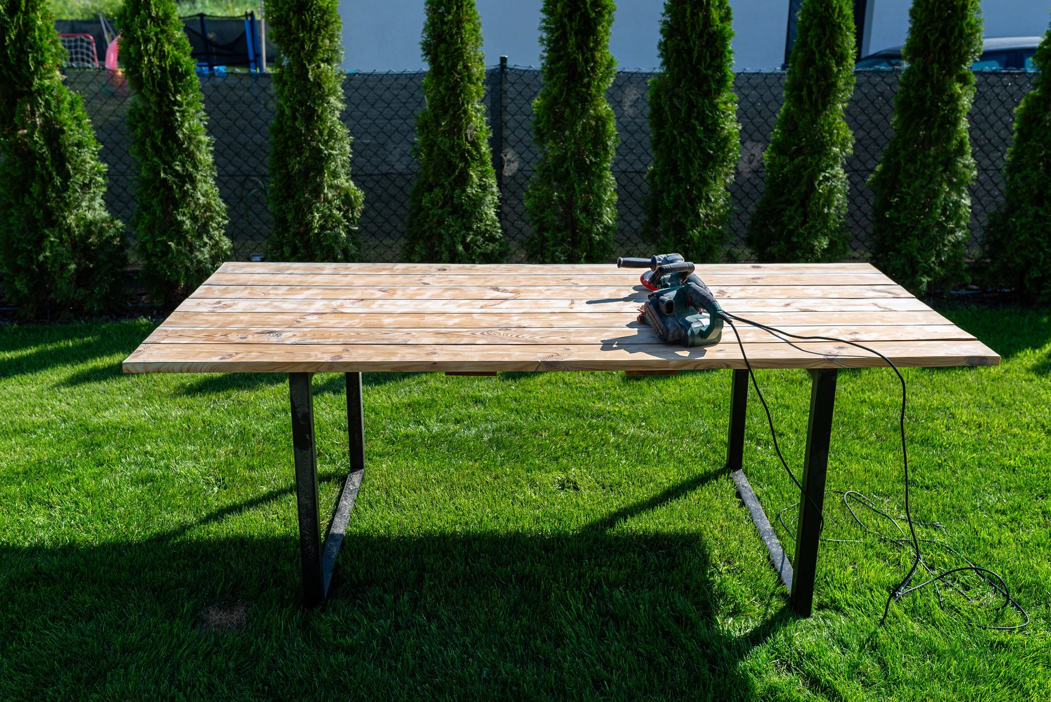 Power sander and renovation tools prepared for home improvement work